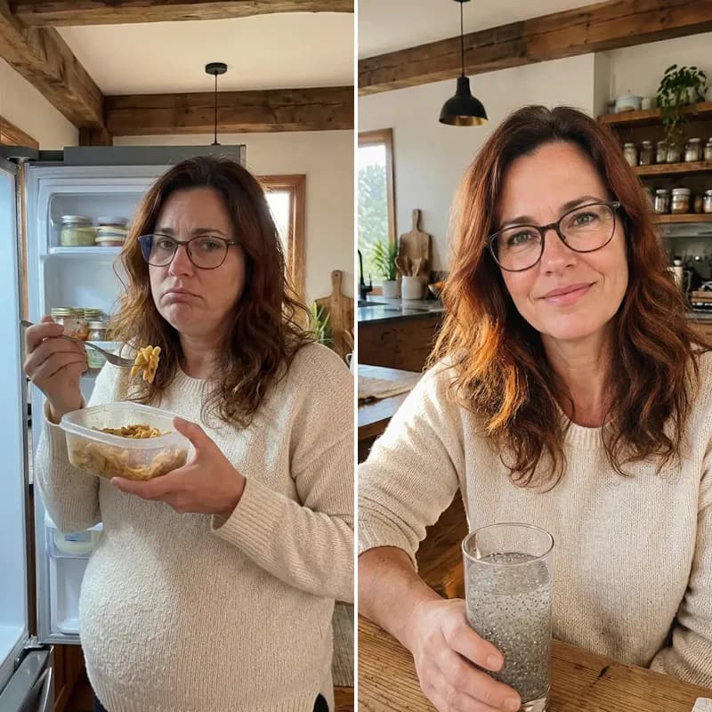 Anne before and after her Golden Day routine